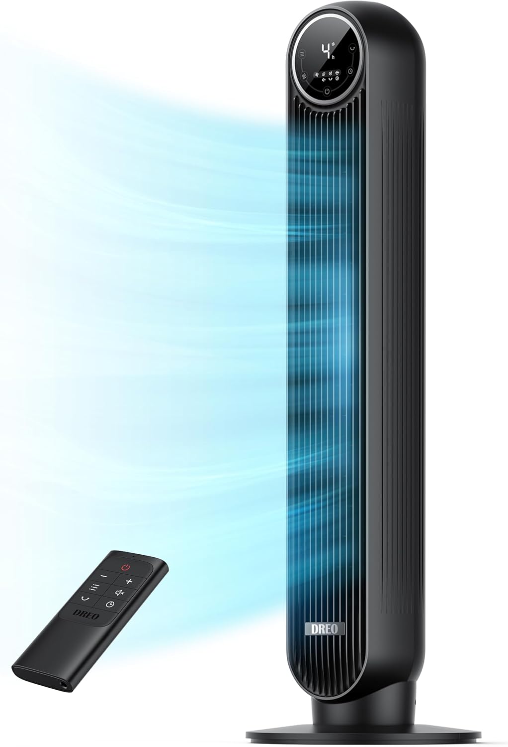 Ventilateur tour DREO silencieux (20 dB), 8 vitesses, 4 modes, oscillation 90°, avec télécommande