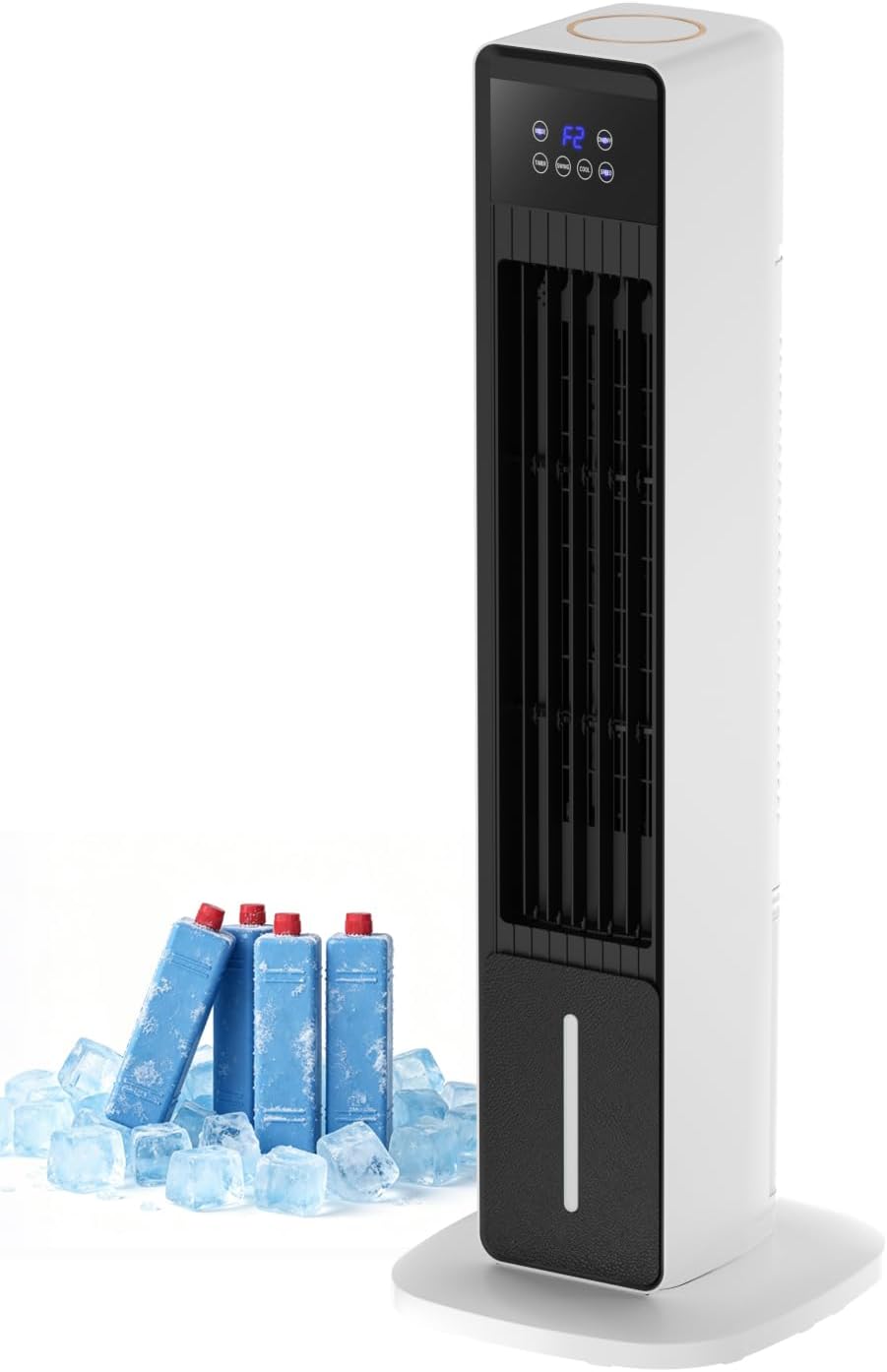 Rafraîchisseur d'air évaporatif 3-en-1, 4 modes, 3 vitesses, minuterie 24h, télécommande, oscillation 60°, 36 pouces (91 cm) 